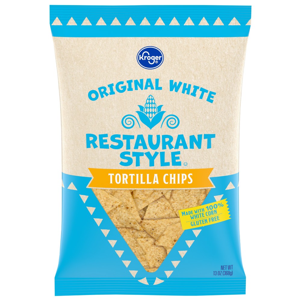 slide 4 of 5, Kroger Original White Restaurant Style Tortila Chips, 13 oz