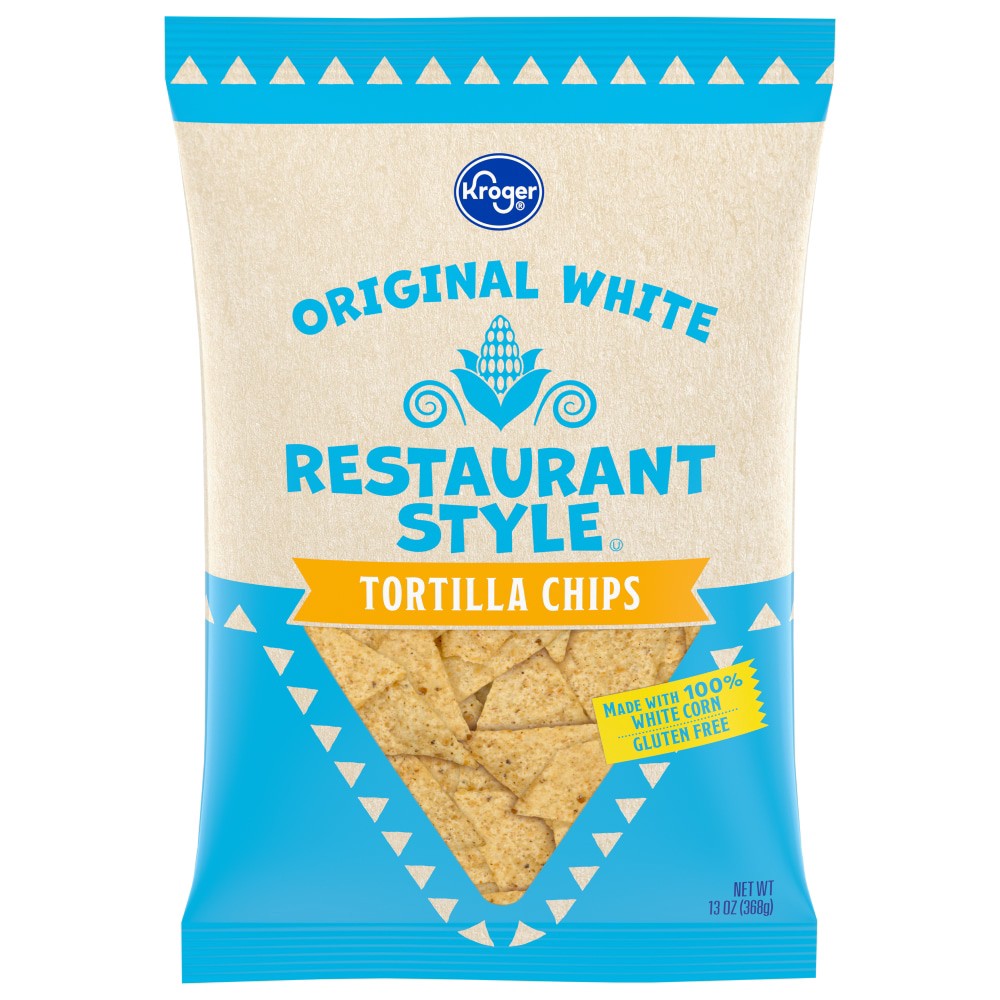 slide 3 of 5, Kroger Original White Restaurant Style Tortila Chips, 13 oz