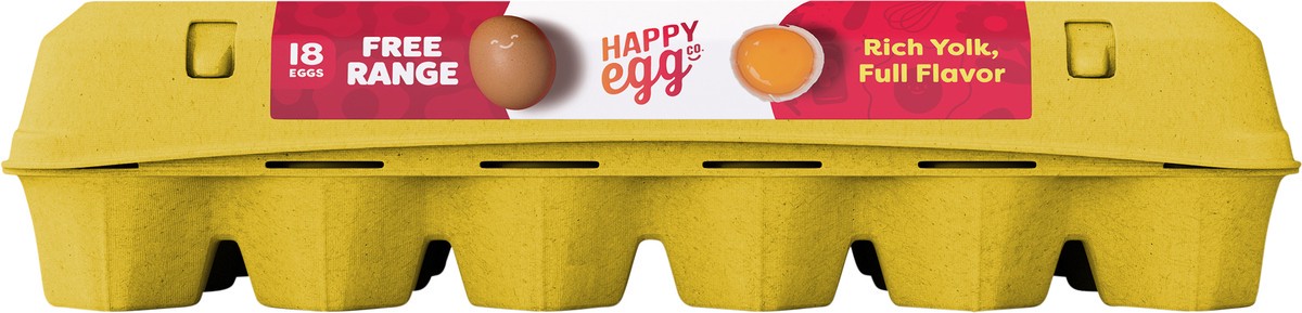 slide 3 of 4, Happy Egg Co. Free Range Large Brown Eggs, 18 ct