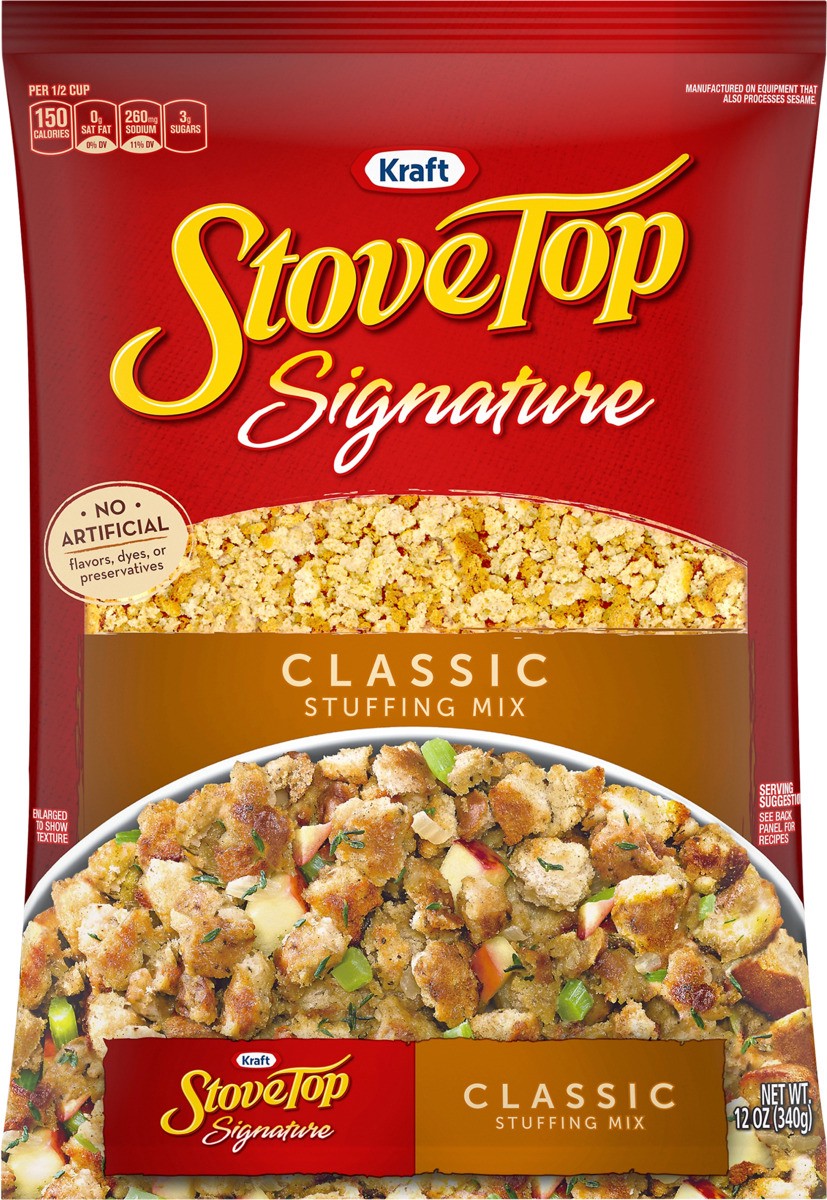 slide 2 of 8, Stove Top Signature Classic Stuffing Mix, 12 oz