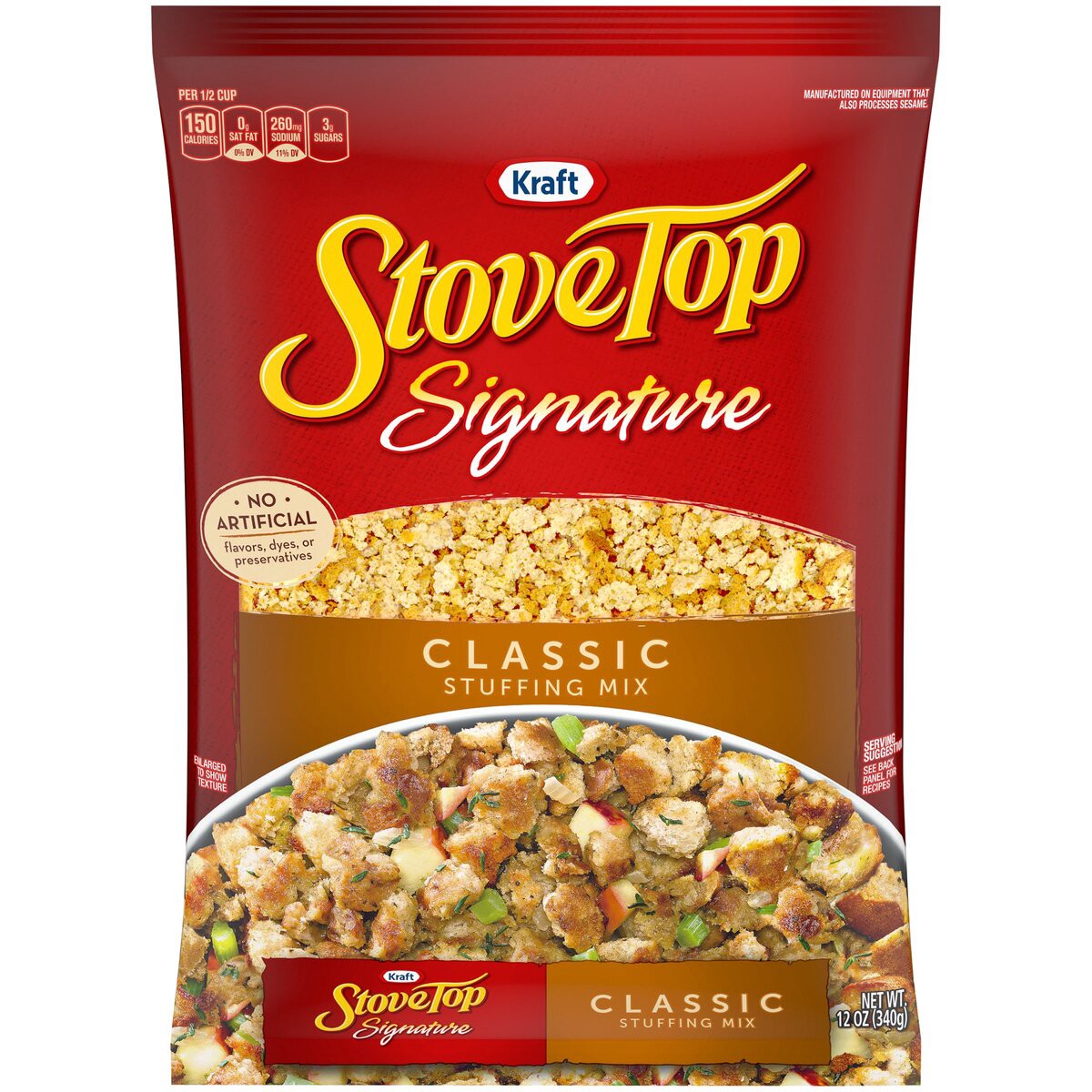 slide 1 of 8, Stove Top Signature Classic Stuffing Mix, 12 oz