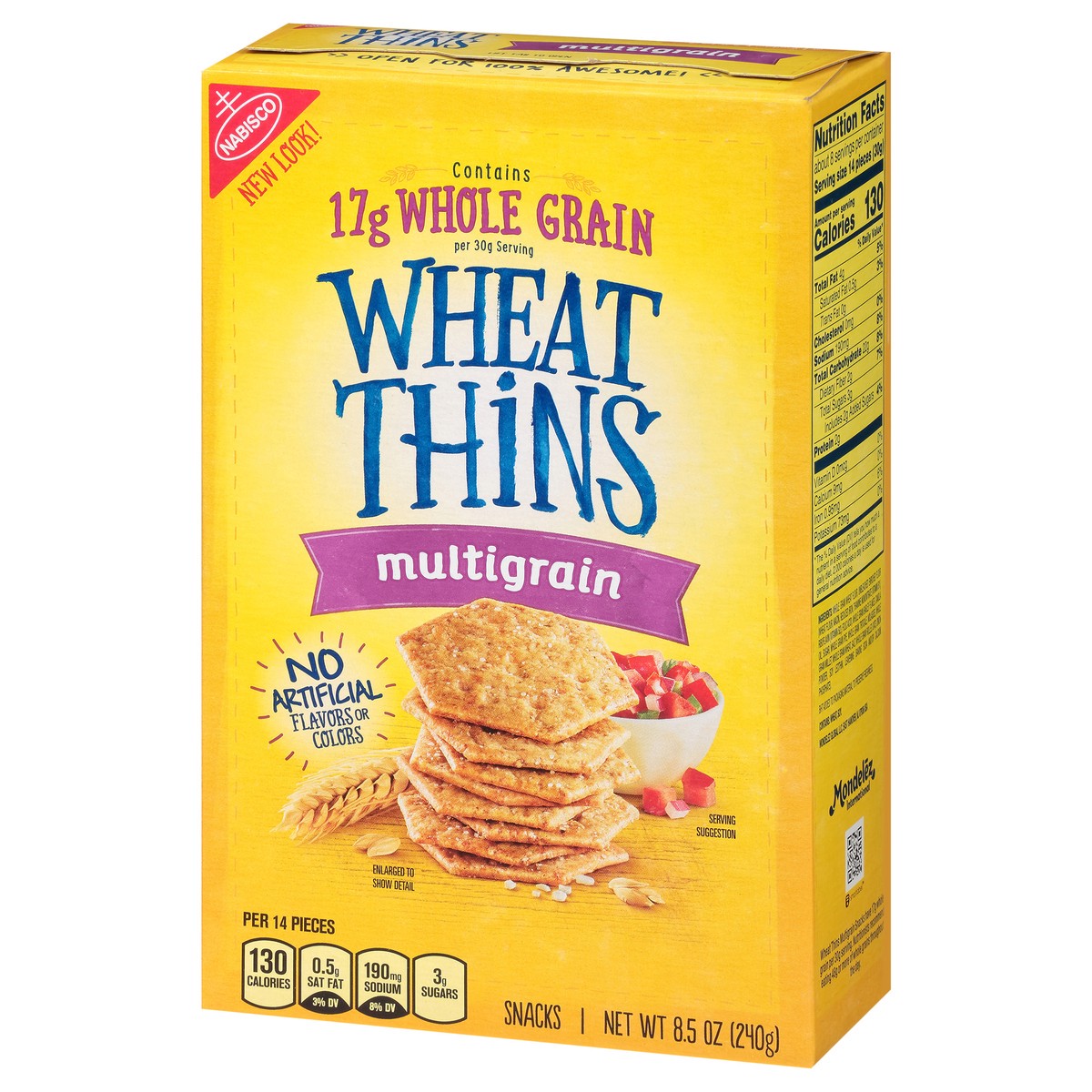 slide 3 of 9, Wheat Thins Multigrain Whole Grain Wheat Crackers, 8.5 oz, 0.53 lb