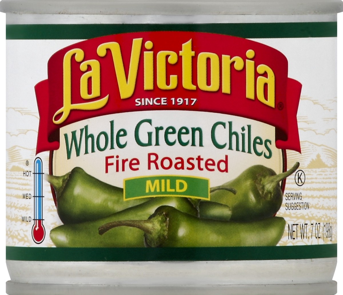 slide 2 of 2, La Victoria Whole Green Chiles Fire Roasted Mild, 1 ct