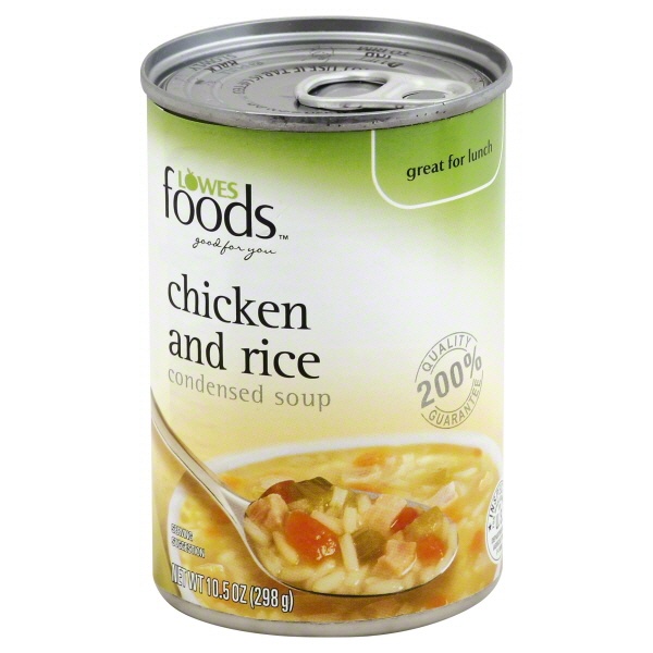 slide 1 of 1, Lowes Foods Condensed Soup Chicken & Rice, 10.75 oz