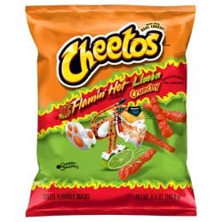 Cheetos Crunchy Flamin Hot Limon Cheese Flavored Snacks 8.5 oz. Bag