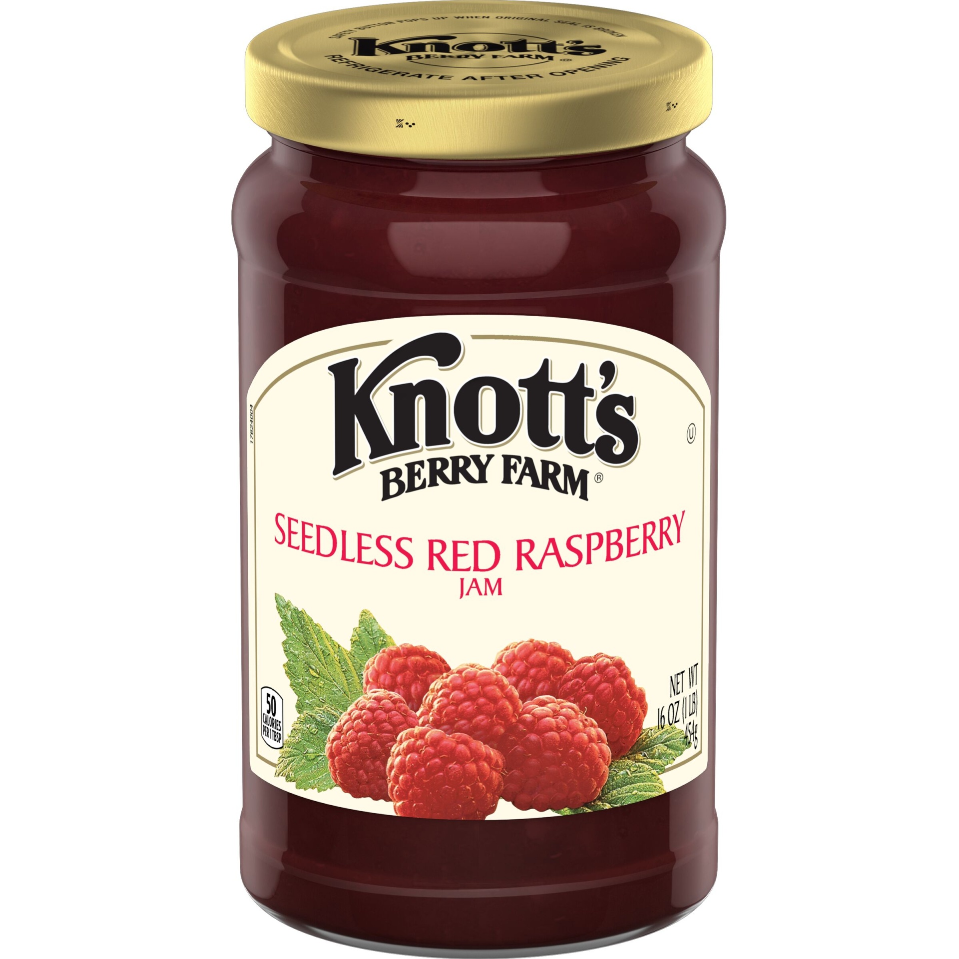 slide 1 of 1, Knott's Seedless Red Raspberry Jam, 16 oz