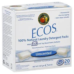 Ecos Plant Powered Free & Clear Dishwasher Detergent Packs 22 ct
