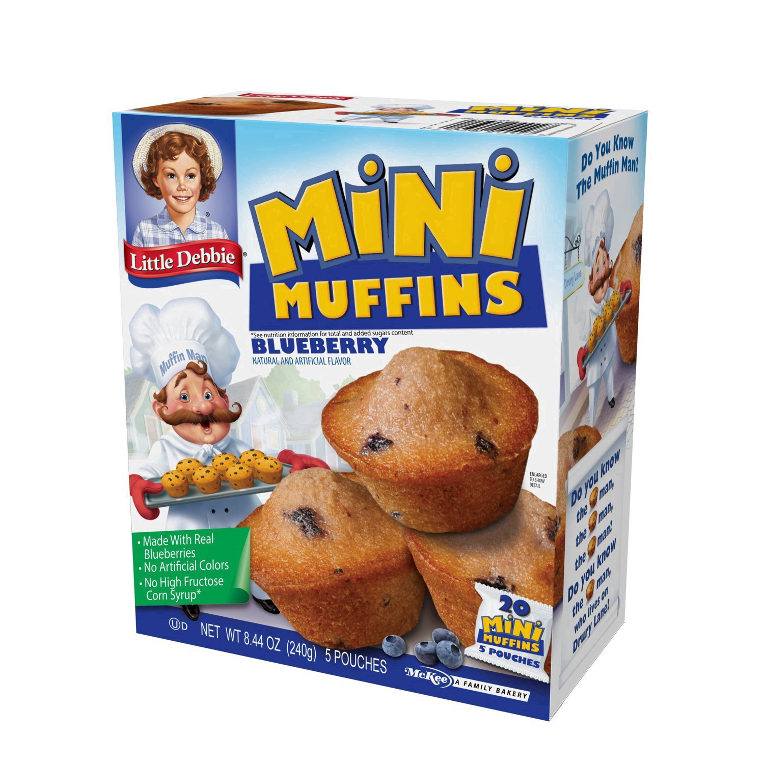 slide 16 of 40, Little Debbie Mini Blueberry Muffins 5 ea, 8.44 oz
