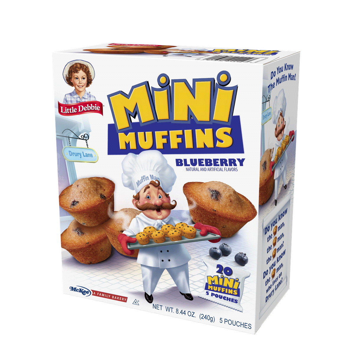slide 34 of 40, Little Debbie Mini Blueberry Muffins 5 ea, 8.44 oz