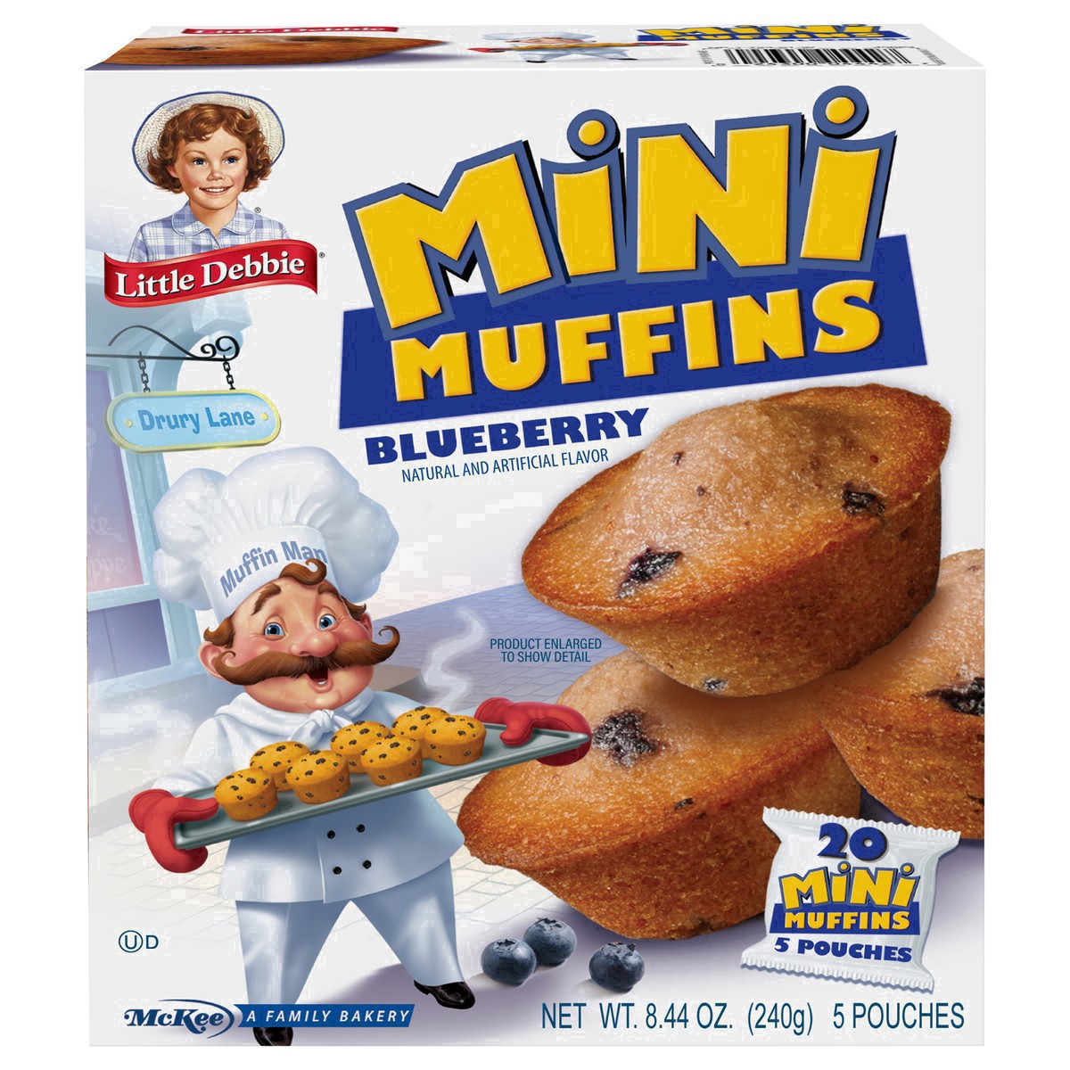 slide 23 of 40, Little Debbie Mini Blueberry Muffins 5 ea, 8.44 oz