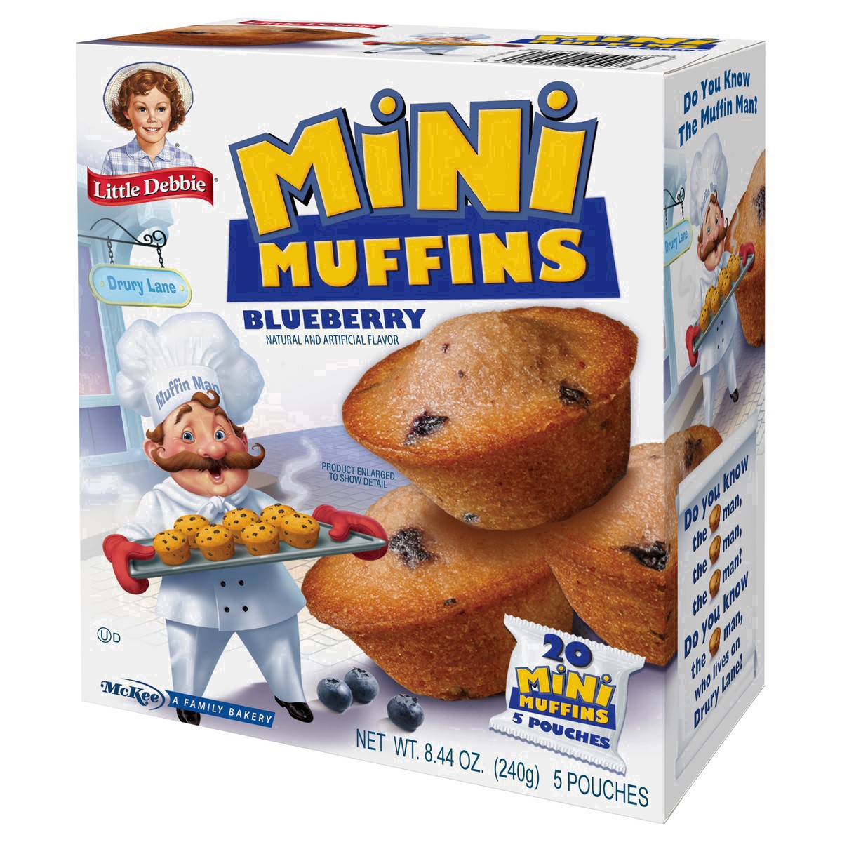 slide 26 of 40, Little Debbie Mini Blueberry Muffins 5 ea, 8.44 oz