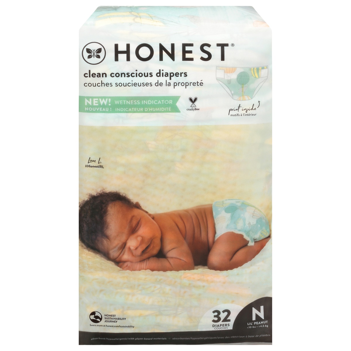 slide 1 of 1, The Honest Company Honest Newborn Diapers - Space Traveling Pattern, 32 ct