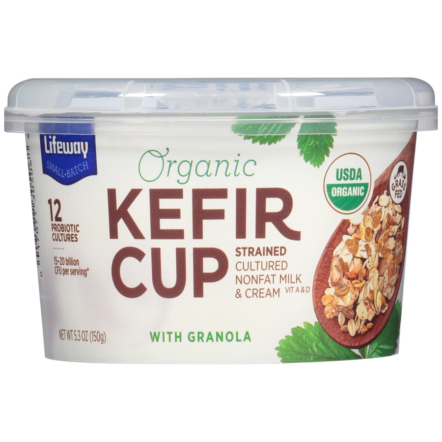 slide 1 of 6, Lifeway Organic Granola Kefir Cup, 5.3 oz