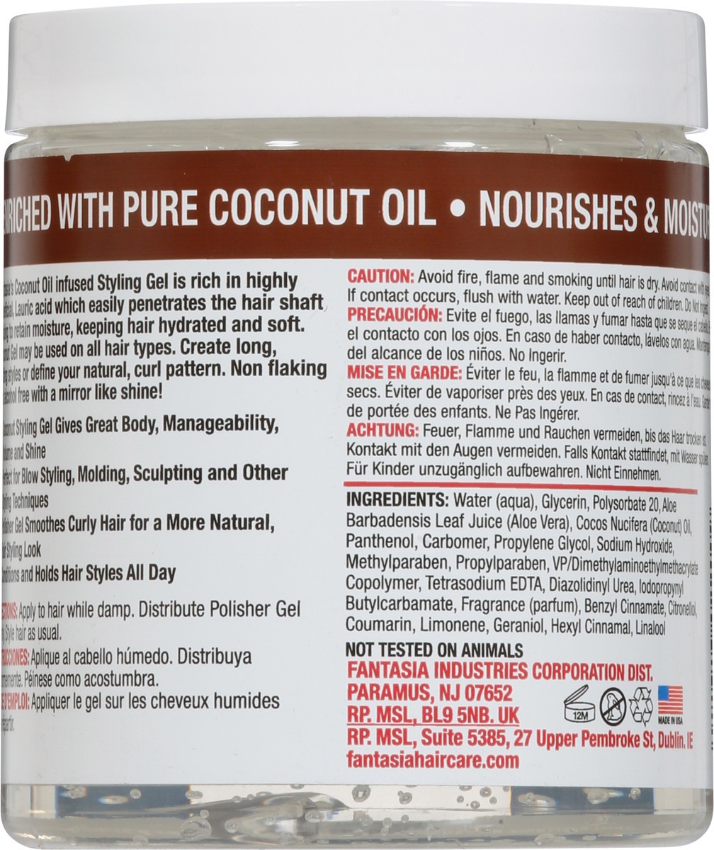 slide 2 of 11, Fantasia IC Hair Polisher Coconut Styling Gel 20 oz, 20 oz