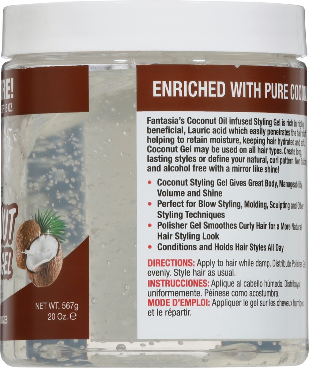 slide 5 of 11, Fantasia IC Hair Polisher Coconut Styling Gel 20 oz, 20 oz