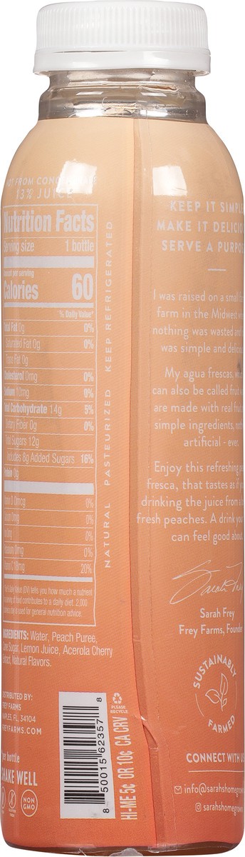 slide 3 of 9, Sarah's Homegrown Natural Peach Agua Fresca - 12 fl oz, 12 fl oz