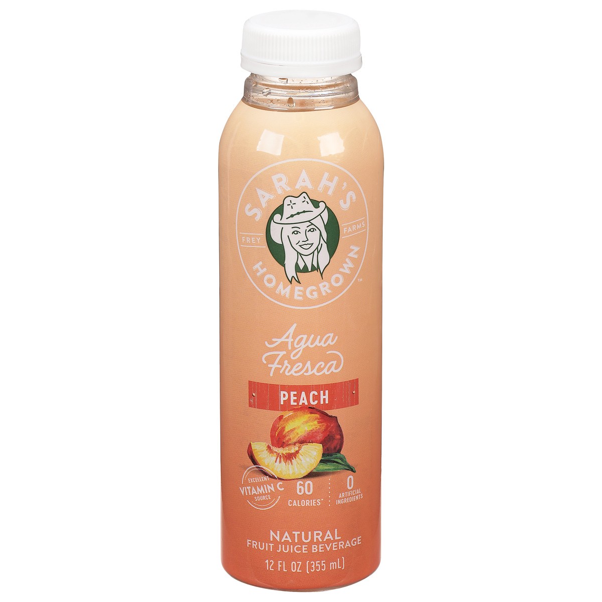 slide 1 of 9, Sarah's Homegrown Natural Peach Agua Fresca - 12 fl oz, 12 fl oz