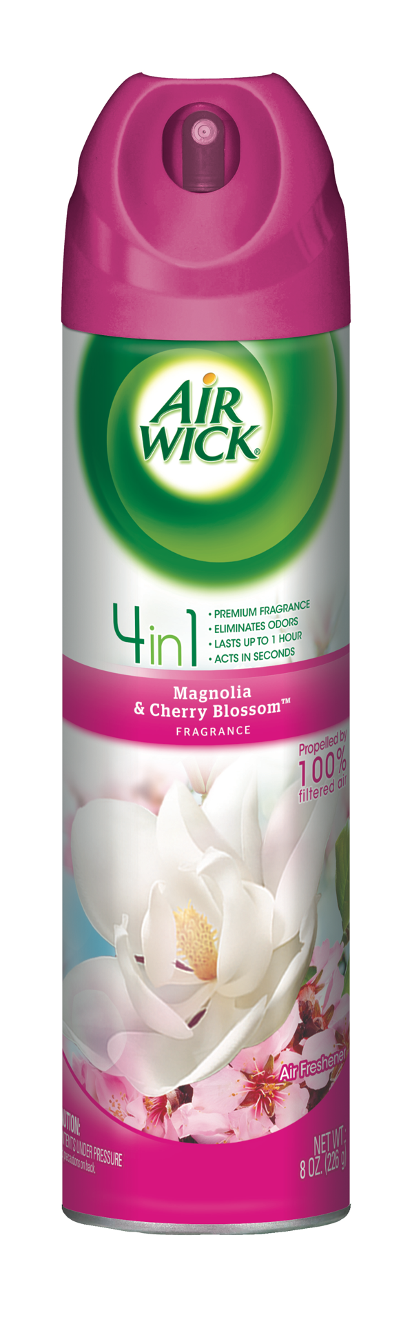 slide 1 of 9, Air Wick Aerosol Spray Air Freshener, Magnolia and Cherry Blossom, 8 Ounce, 8 oz