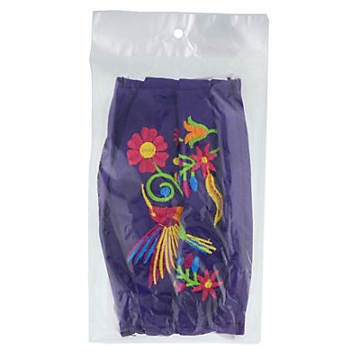 slide 1 of 1, Fandango Purple Embroidery Bird Fabric Protective Face Mask, 1 ct