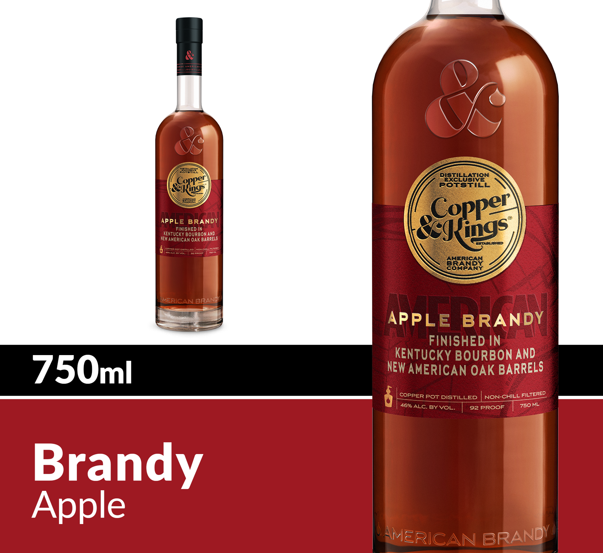 slide 5 of 6, Copper & Kings Apple Brandy, 750 ml