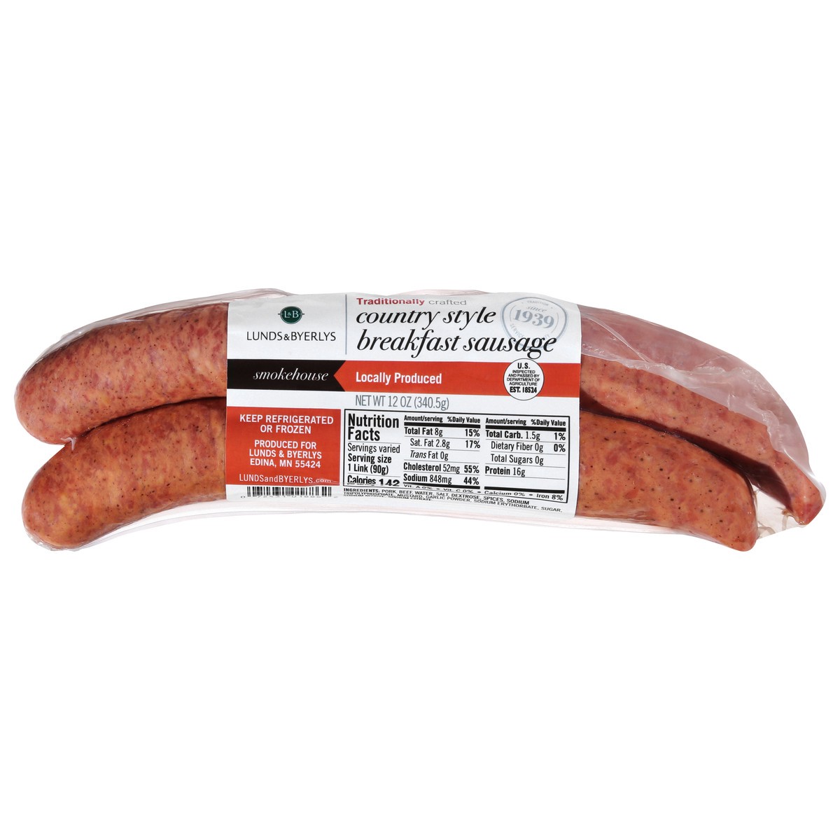 slide 5 of 13, Lunds & Byerlys Country Style Breakfast Sausage 12 oz, 12 oz