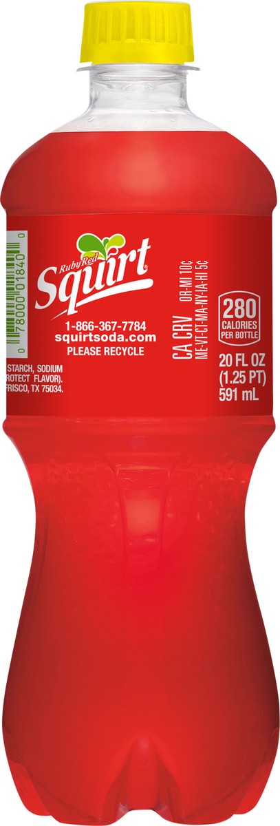 slide 3 of 9, Squirt Ruby Red Grapefruit Soda, 20 fl oz bottle, 20 fl oz