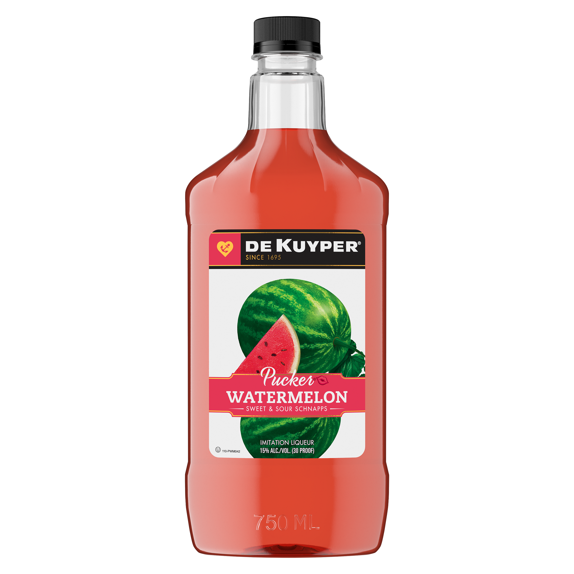 slide 2 of 2, DeKuyper Pucker Watermelon Schnapps, 750 ml