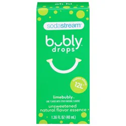 Sodastream Bubly Drops Unsweetened Natural Flavor Essence Lime 1.36 Fl Oz