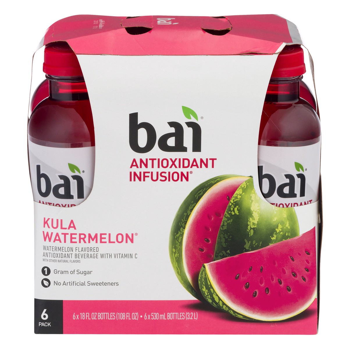 slide 1 of 13, Bai Infusion Kula Watermelon 6Pk, 108 fl o