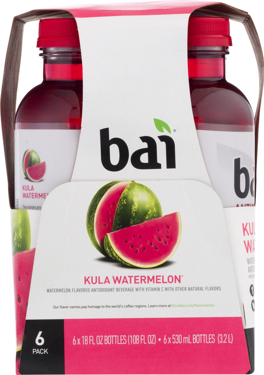 slide 11 of 13, Bai Infusion Kula Watermelon 6Pk, 108 fl o