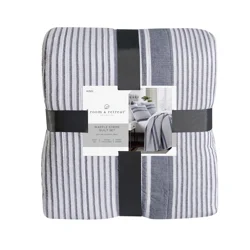 Room & Retreat Waffle Stripe Quilt Set King