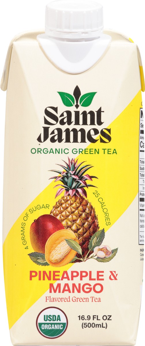 slide 12 of 13, Saint James Organic Pineapple & Mango Green Tea 16.9 fl oz, 16.9 fl oz
