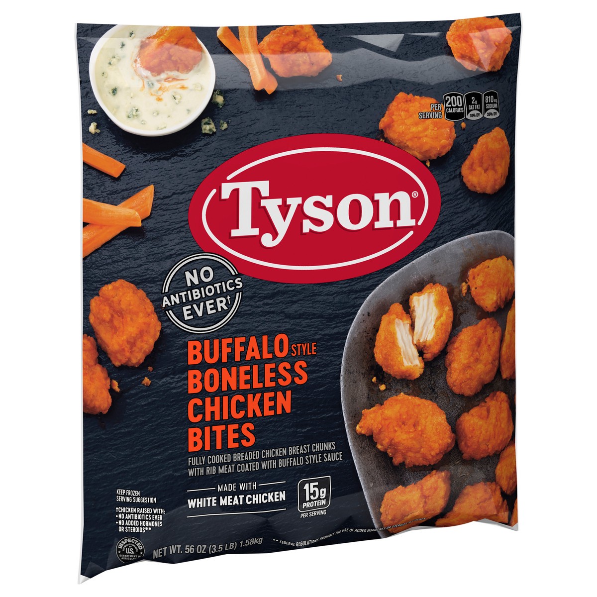 slide 5 of 5, Tyson Any'tizers Frozen Buffalo Style Boneless Chicken Bites, 11 oz, 1.59 kg