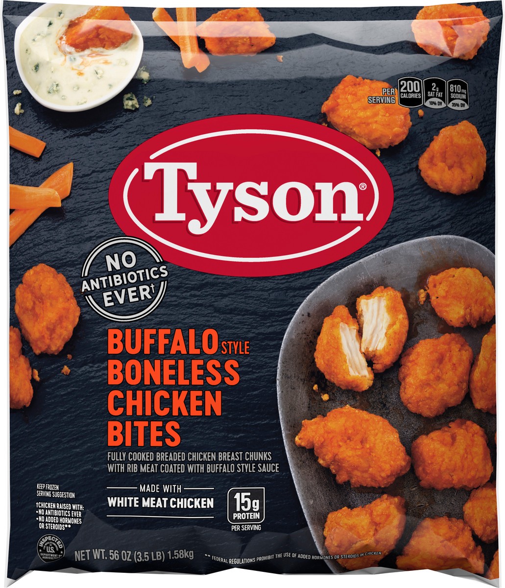 slide 4 of 5, Tyson Any'tizers Frozen Buffalo Style Boneless Chicken Bites, 11 oz, 1.59 kg
