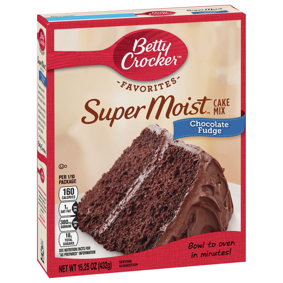 slide 2 of 9, Betty Crocker Super Moist Chocolate Fudge Cake Mix, 15.25 oz, 15.25 oz