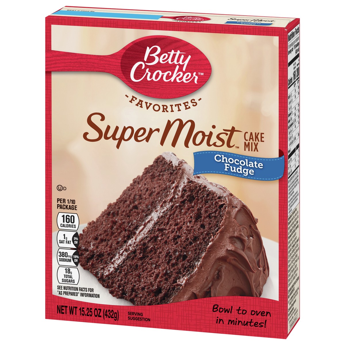 slide 3 of 9, Betty Crocker Super Moist Chocolate Fudge Cake Mix, 15.25 oz, 15.25 oz