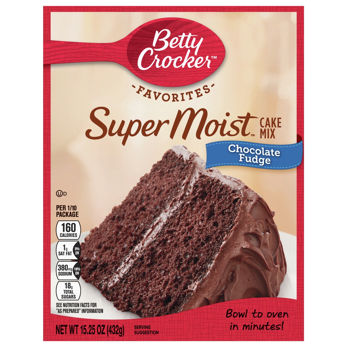 slide 1 of 9, Betty Crocker Super Moist Chocolate Fudge Cake Mix, 15.25 oz, 15.25 oz