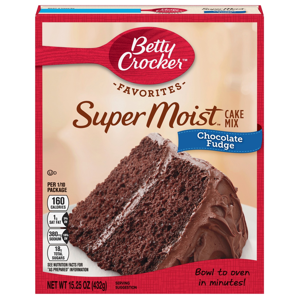 slide 1 of 4, Betty Crocker Super Moist Chocolate Fudge Cake Mix, 15.25 oz, 15.25 oz
