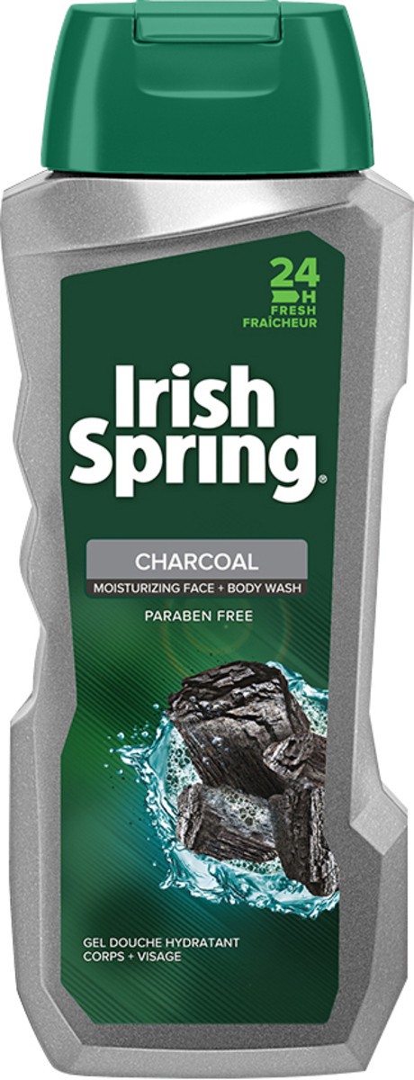 slide 4 of 7, Irish Spring Charcoal Shower Gel, 18 fl oz