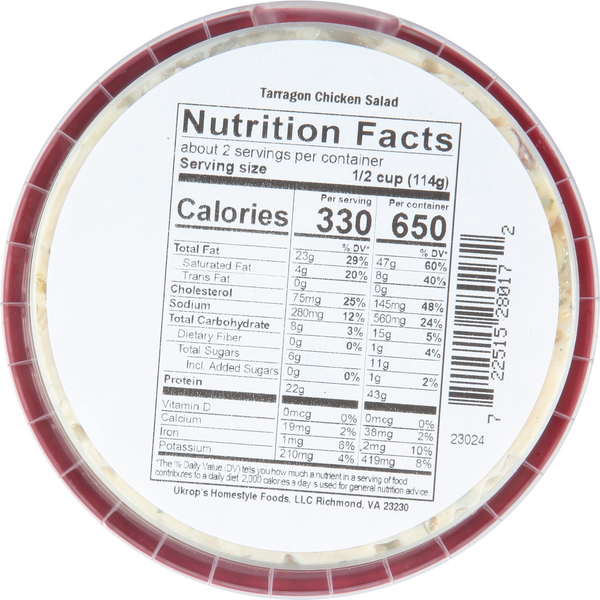 slide 5 of 13, Ukrop's Tarragon Chicken Salad, 8 oz