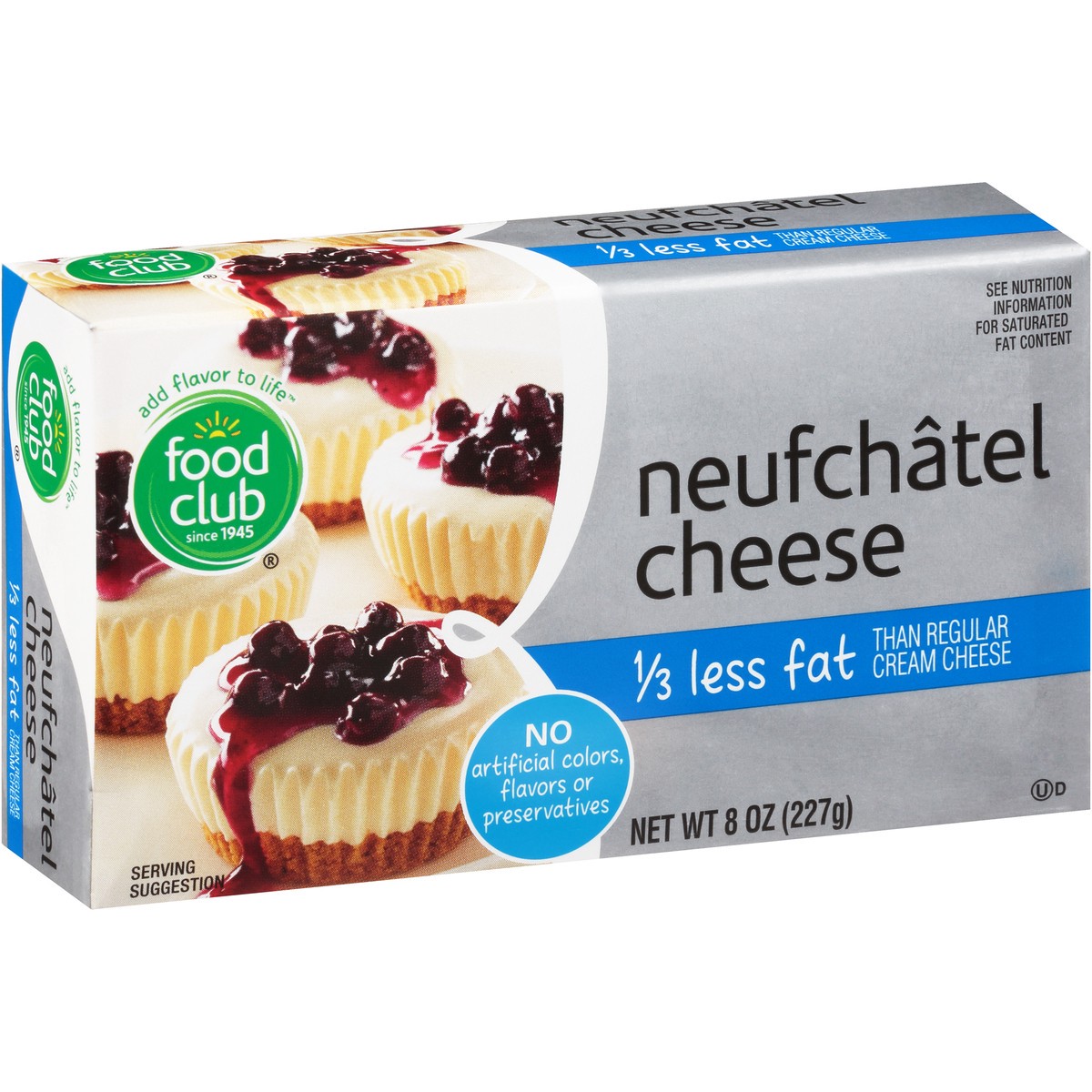 slide 9 of 9, Food Club Neufchatel Cheese, 8 oz