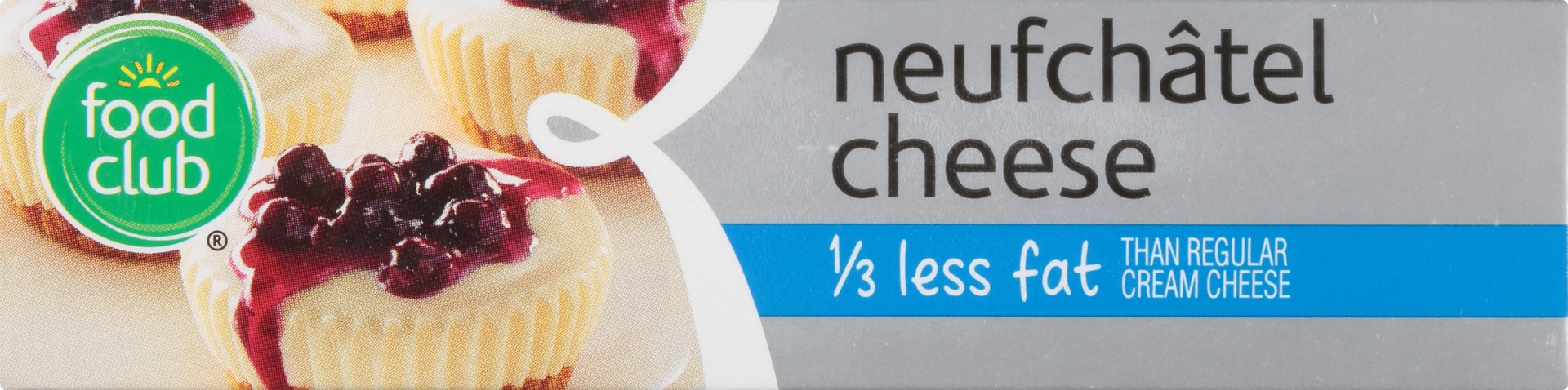 slide 5 of 6, Food Club Neuchatel Cream Cheese 1/3 Less Fat, 8 oz