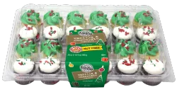 Two-Bite Christmas Cupcakes - Assorted