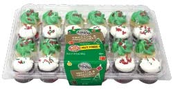 Two-Bite Christmas Cupcakes - Assorted