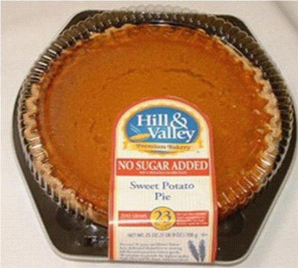 slide 1 of 1, Hill & Valley No Sugar Added Sweet Potato Pie, 25 oz