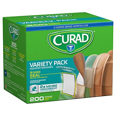 slide 1 of 1, Curad Variety Pack Bandages, 200 ct