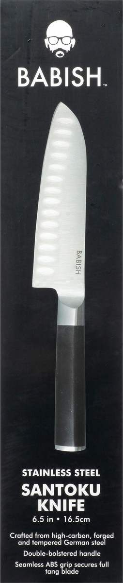 slide 1 of 9, Babish 6.5 Inches ABS Handle Stainless Steel Santoku Knife 1 ea, 1 ct