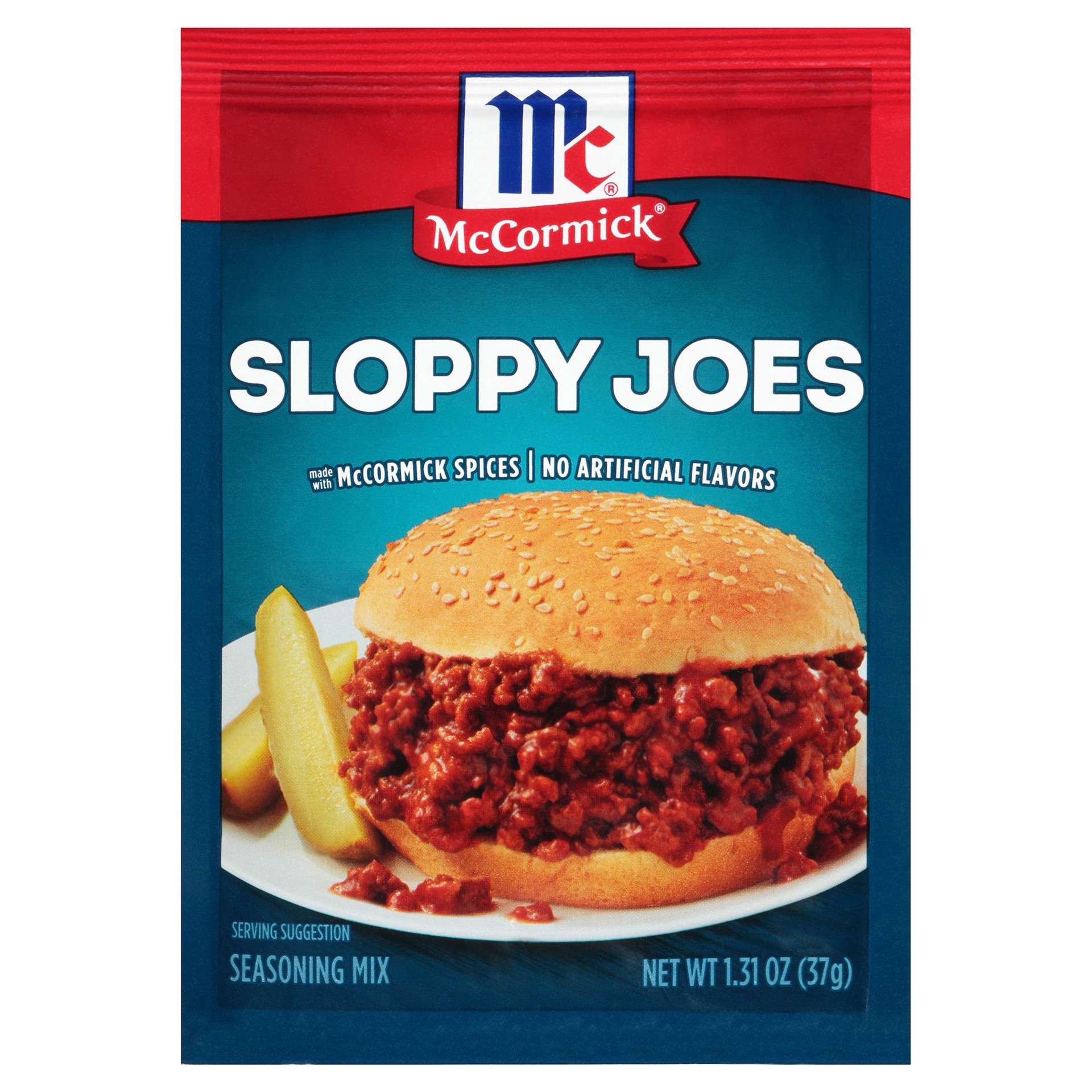 slide 1 of 2, McCormick Sloppy Joes Seasoning Mix, 1.31 oz