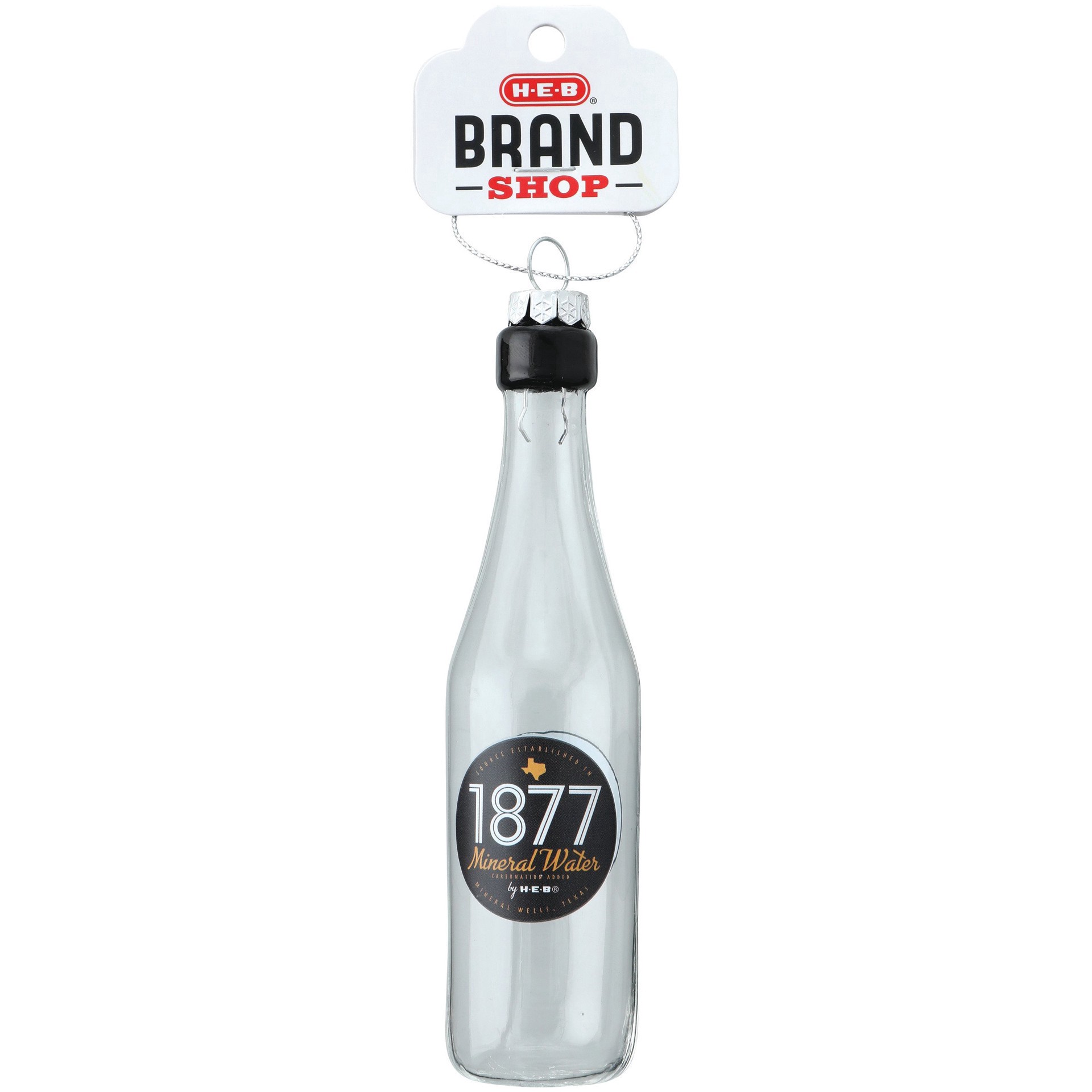 slide 1 of 1, H-E-B Brand Shop 1877 Mineral Water Bottle Ornament, 5.5ftft