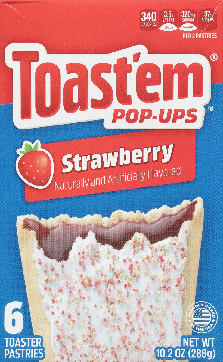 slide 12 of 13, Toast'em Pop-ups Strawberry Toaster Pastries 6 ea, 6 ct; 11 oz